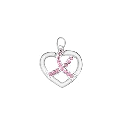 Crystal Pink Ribbon Charm