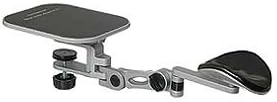 Desk Clamp Arm Rest w/Mousepad, Silver