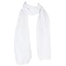 HatToSocks Chiffon Scarf Sheer Wrap for Women (White)