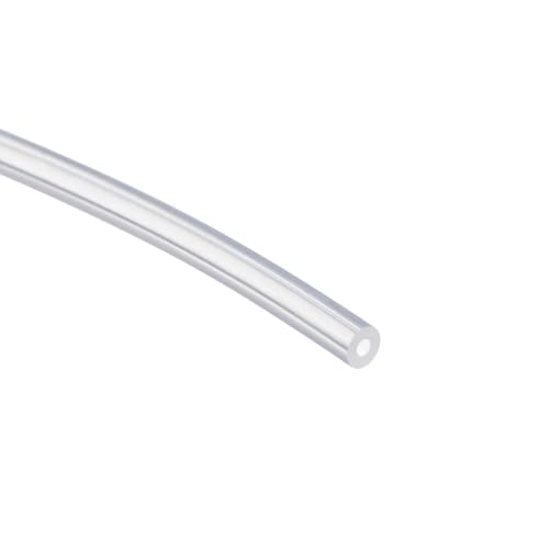 TOP-VIGOR Tubo de silicona de 1 mm de diámetro interior x 2 mm de diámetro exterior de 3 m de longitud, tubo de goma de silicona flexible para transferencia de bomba transparente