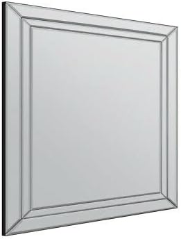 MirrorOutlet Large Modern Venetian Glass Double Edged Wall Mirror 4ft9 x 3ft9 (144cm x 116cm), Frameless, YC126