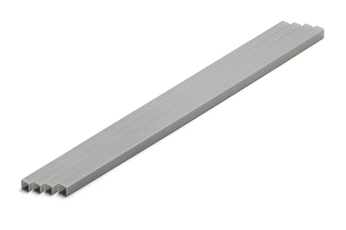 Tube en plastique carré 6mm gris Wave Material Series de haute précision