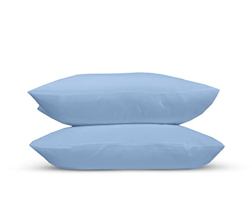 300 Thread Count 100% Pure Egyptian Cotton Pillowcases (Blue, Pair Of Pillowcase)