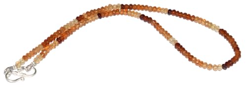 925 Sterling Silver Multi Gomad stone 4 mm Faceted Beads 18" Strand Necklace CHIK-NECK-83998