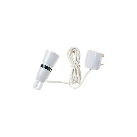 Dencon Switched Bottle Lamp Adaptor White, Flex and Plug to BSEN/IEC60598 (5051) Cover
