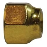 10052 Hex Forged Reducing Nut, 3/8 x 1/4 in Female Flared, Brass (3 Pack)