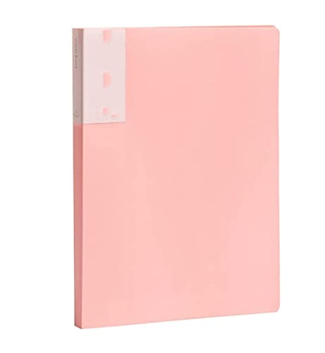 書類ホルダー学生紙袋 5PC A4ファイルバッグ100ページデータ帳 事務用品(Pink40pages)