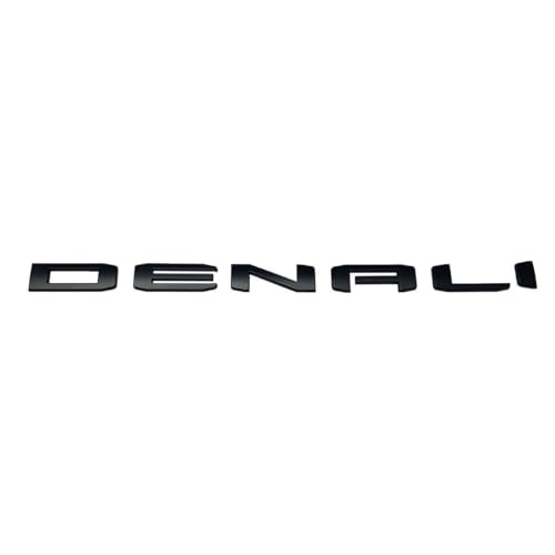 Image of 4Pcs Kit 19-22 Sierra Denali Letters Emblems 3D Badge Nameplate Decal Sticker 1500 HD 2500 HD 3500 hd AT4 Replacement for Sierra Denali (Matte Black)