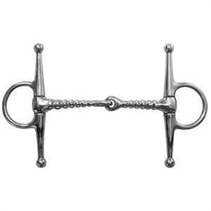 Dover Saddlery Suffolk Corkscrew Full Cheek Snaffle Bit, Size: 5 1/2