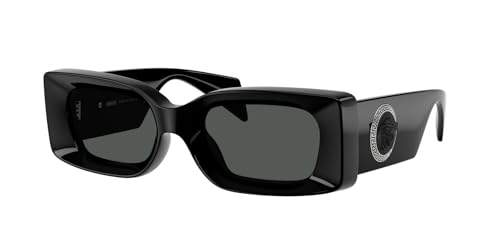 Image of Versace Unisex Sunglasses Black Frame, Dark Grey Lenses, 52MM