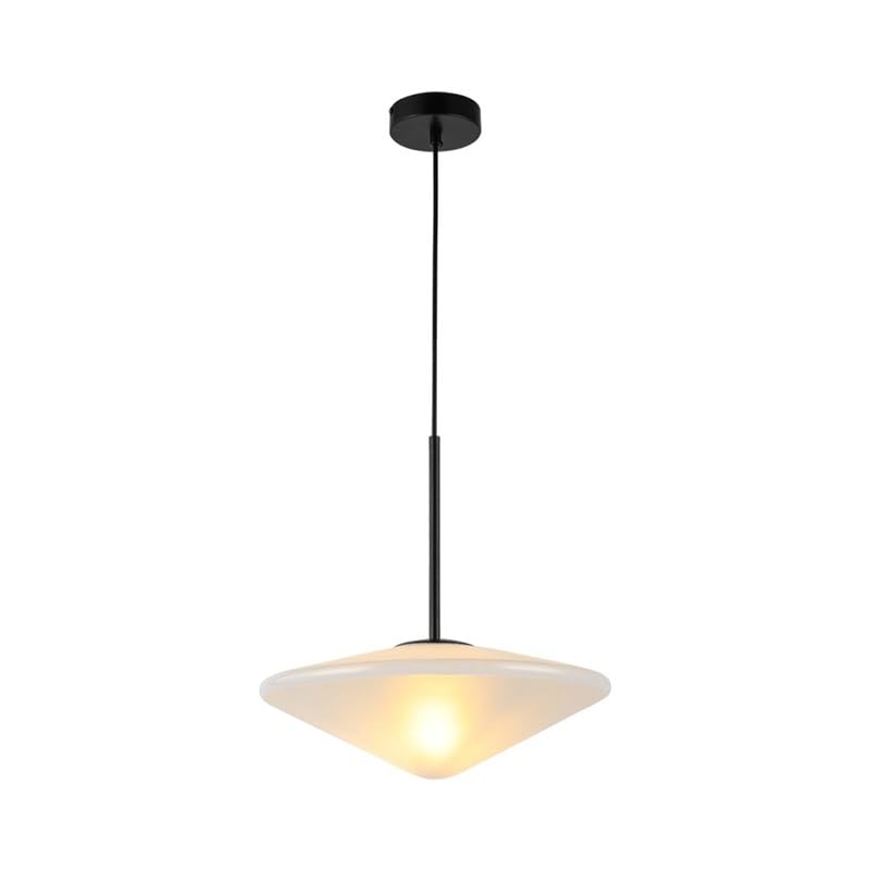 Suspension E27 en verre blanc pour en finir avec les pièces sombres et l'éclairage agressif