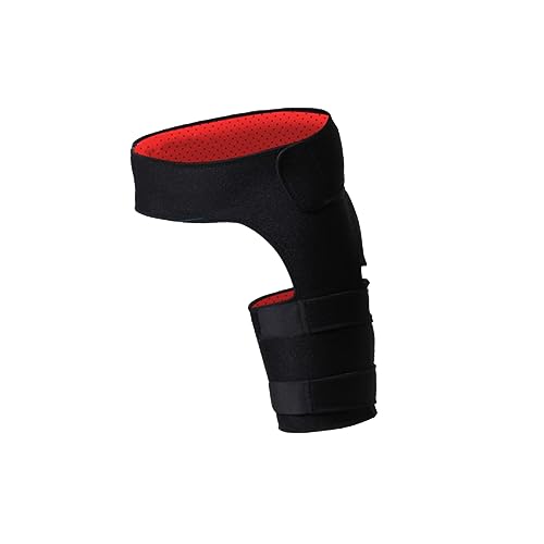 FOMIYES Adjustable Fitness Leg Hip Compression Brace Thigh Support Wrap for Injury Prevention Protective Strap for Running and Weightlifting Black