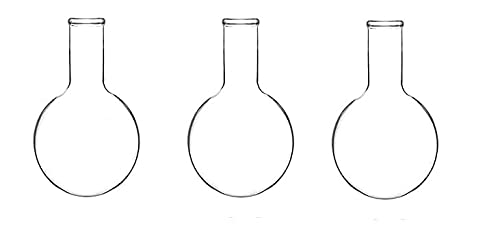 Salco Borosilicate Glass Long Neck Round Bottom boiling Flask, Borosilicate Glass with Heavy Wall Round Bottom Boiling Flask RBF - Combo of ((50,100,250) ML) (B09K3BNQ7B) Amazon Price History, Amazon Price Tracker