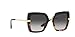 Dolce & Gabbana DG4373-34008G Sunglasses Black ON Winter Flowers Print w/Grey Gradient Black 52mm