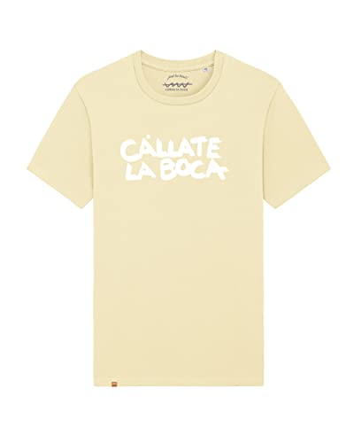 Camiseta Callate La Boca Amarillo Pálido (as4, Alpha, m, Regular, Regular, M)