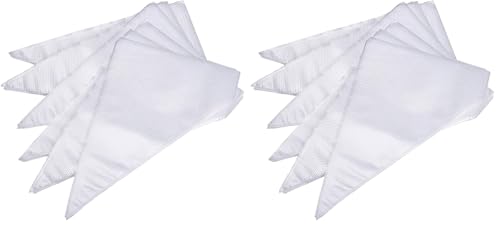 Image of WWZJ 100Pcs Icing Piping Bags Disposable Pastry Bag for Cake Decorating Royal Frosting (27x17, White) (Pack of 2)