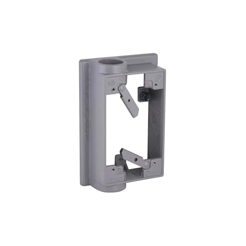 1-Gang Weatherproof Extension Adapter, Swing Arm, Two 3/4 in. Threaded Outlets, Gray by BELL - Used condition - US$9.32