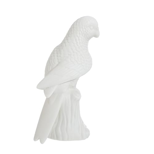 Perroquet en céramique blanche artisanat chic et raffiné - 2