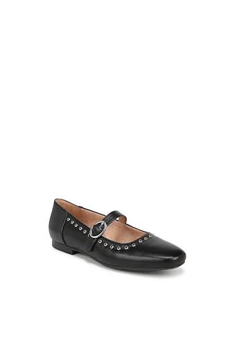 Naturalizer Women's Kelly Mary Jane Flat, Black Leather 1, 52