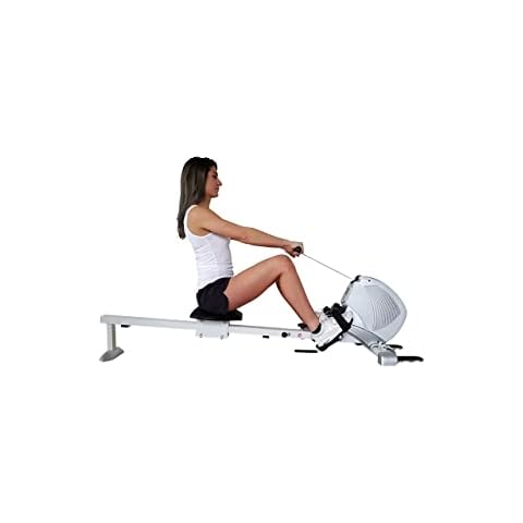 Rudergerät "GO1" mit Doppelfunktion und Trainingscomputer, 8 kg Schwungmasse, 8 Intensitätsstufen, klappbar Cover
