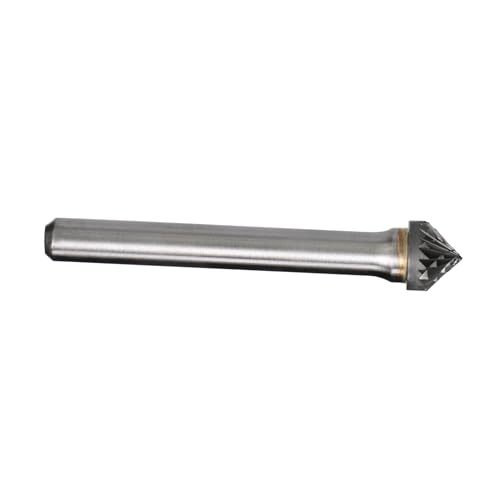 Image of Drill America SK-3 Carbide Burr /Rotary File 90 Degree Included Angle Double Cut for Die Grinder 3 /8 inch Dia. x 3 /16 inch Cut Length with 1 /4 inch Shank and 2-1 /16 inch Overall Length, DUL Series