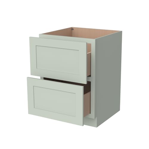 CozyHommie 24" Classic Shaker Drawer Cabinet - Jade Green, 2