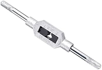 CoCud Tap Wrench Handle, Fit M1-M8 W1/16-1/4 Taps Size, Aluminum Alloy & Tool Steel Adjustable Single End Wrench Reamer Tapping Hand Tool - (Applications: for Tapping Operations)