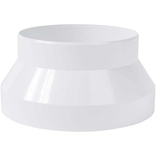 Vent Systems Reduktor kanałowy 10 cm do 12,5 cm złącze redukcyjne złącze reduktor do rur stożek do systemów wentylacyjnych HVAC, rura z tworzywa sztucznego ABS PCW 125 do 100 mm