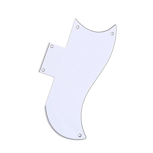 エレキギターのピックガード SG用5穴スモールハーフギターピックガード(3-ply White)