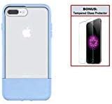 Otterbox Exclusive Bundle: Ultra-Slim Case for iPhone 8 Plus/7 Plus – Extreme Drop Protection - Premium Leather - Scratch Resistant – Light Wash + Bonus Clear Tempered Glass Screen Protector
