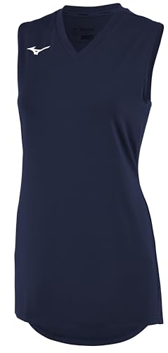 Mizuno Women's Sleeveless V-Neck Volleyball Jersey |US Womens Extra Extra Large (XXL) | Navy