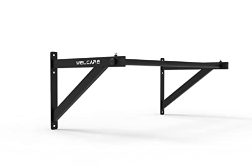 Image of WELCARE Wall Mount MU7001 Heavy Duty Commercial Style Wide Grip Wall Mounted Pull Up Bar-Chin Up Bar for Home Gym