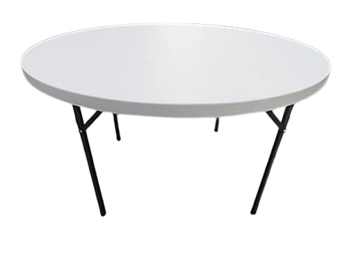 115 Cm Dia. Folding Dining Table, Picnic, Outdoor, Garden, Cafeteria, Hotel, Ice Cream Parlour, Fast Food Parlour, Camping Table, Farm House Furniture -Round-image-41
