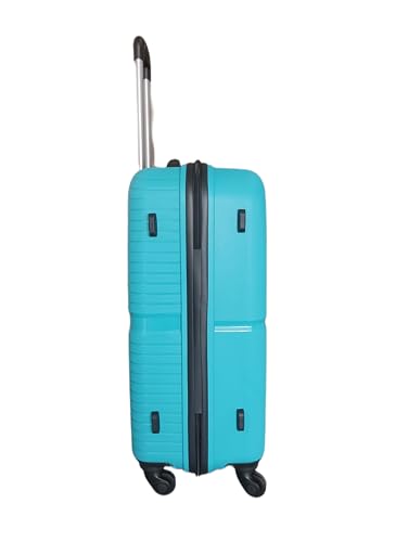 Image of Polypropylene Hard Shell 4 Spinner Wheels Safari Small Size Trolley Bag 20 inch for Travel Black (Teal Green), 70 cm