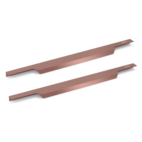 Image of Plantex Profile Handle for Kitchen Cabinet /18 Inch Aluminium Drawer Profile Handle /Wardrobe Pull Handle for Home /Office /Hotel - Pack of 2 (Rose Gold)