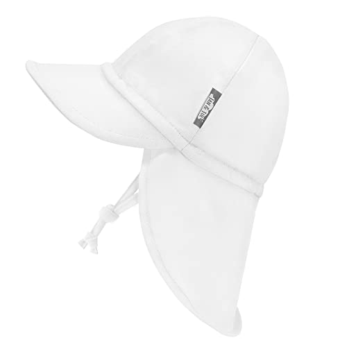 JAN & JUL Infant Sun-Hat, Cotton Cap with Soft Brim (White, Size XS: 0-3m)