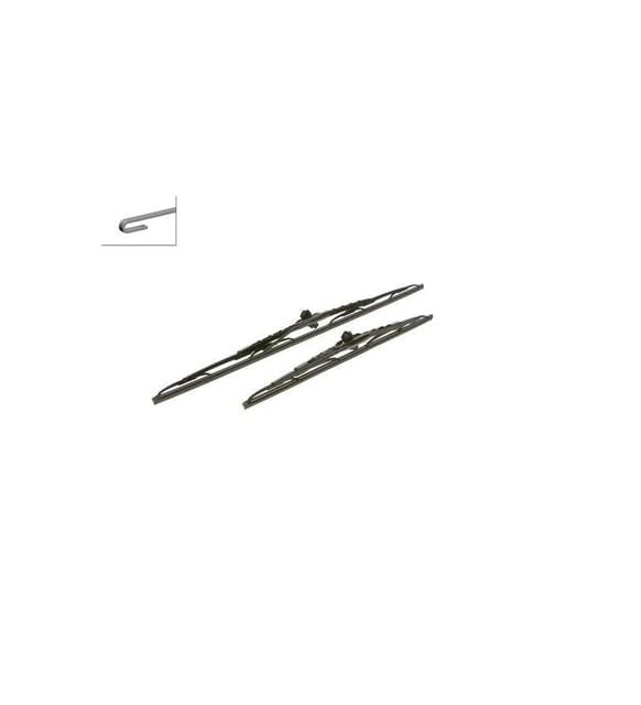 Image secondaire de Bosch Balais d'Essuie–Glace Plats Conventionnel Twin 651, Longueur: 650mm/450mm – 1 Paire de Balais avant