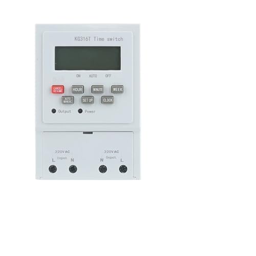 Interrupteur de commande de temps micro-ordinateur 220V/380V KG316T rail LCD