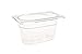 Rubbermaid Commercial Products FG101P00CLR Cold Food Pan, 4" Deep Pan, 1/9 Size, Clear