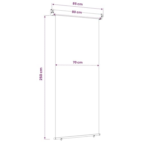 Store latéral balcon en acier et polyester rétractable pour terrasse - 6