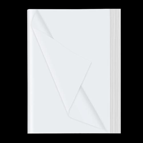 woric 80 Blatt Seidenpapier Weiß, 50x35 cm Tissue Paper Verpackungsmaterial Seidenpapier Weihnachten Geschenkpapier für Weihnachtensdeko Hochzeit Geburtstag DIY Basteln Verpacken