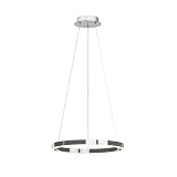 Lucande LED Pendelleuchte 'Lyani' dimmbar (Modern) in Chrom aus Metall u.a. für Wohnzimmer & Esszimmer (1 flammig, inkl. Leuchtmittel) - Hängeleuchte, Esstischlampe, Hängelampe, Hängeleuchte