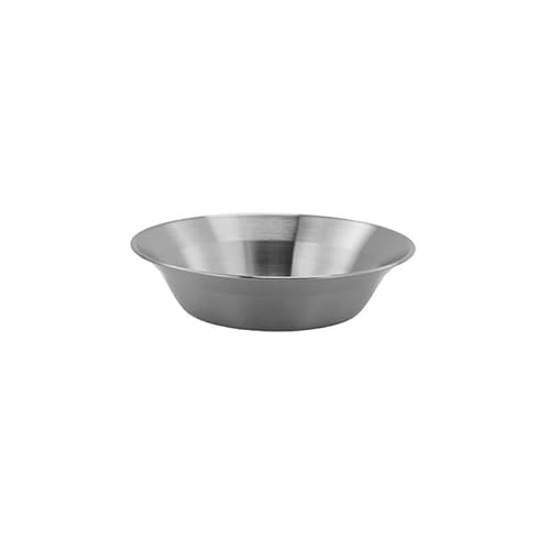 NiuLumea Piatto fondo per barbecue, pasta, insalata in acciaio inox, profondo per vassoio da portata con fondo piatto, finitura lucida resistente alla ruggine, piatto da cucina impilabile (23 x 14 x