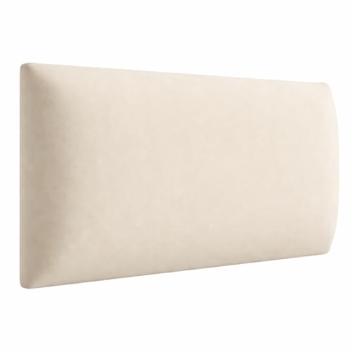 Angelo - Panneau 3D pour lit - Coussins mural - Rembourrés - Crème - 80 x 50 cm - Plafond - Rectangulaire