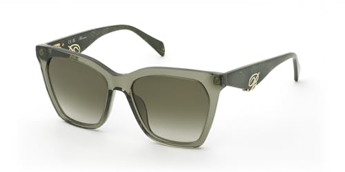 Blumarine Damen Blumarine SBM901V 0G61 Sonnenbrillen Acetat Grün Grün Geometrisch Normal Nuanciert