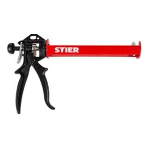 STIER patroonpistool SAP-II, mechanisch, lengte 355 mm, ideaal voor siliconen- en mortelpatronen, overbrengingsverhouding 18:1