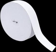 Heavy Quality Elastic, White, 1 Inch Width, 25 Meters