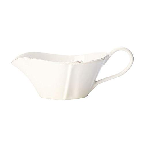 Vietri Lastra White Sauce Server 9.5