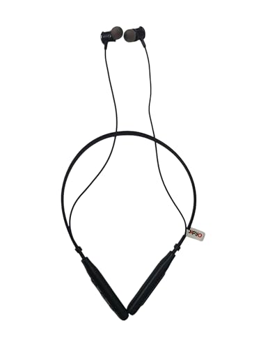 Wireless Neckband Bluetooth Earphones, In-Ear Headphones with Magnetic Buds, Black