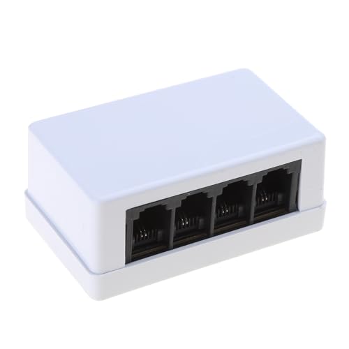 Haoyull 4-Way RJ45 to RJ11 Adapter d to Telephone Converter for Home and Office Use for Clear and Communication